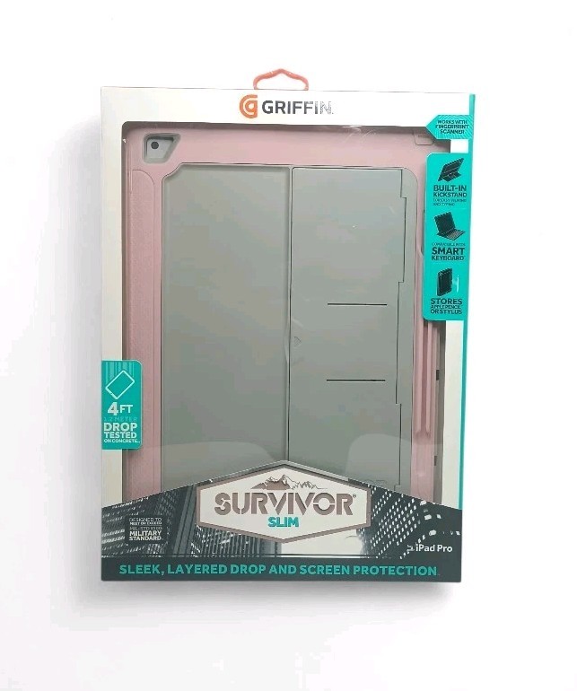 Griffin Survivor Slim iPad Pro 12.9" Case Ultra-Protective Impact-Resistant Pink