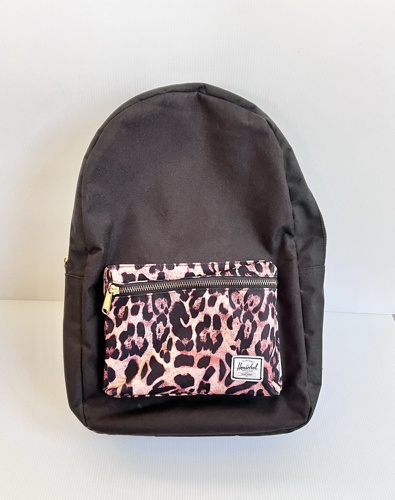 Herschel Heritage Backpack Poly Black Desert Cheetah Red Pinstripe Interior