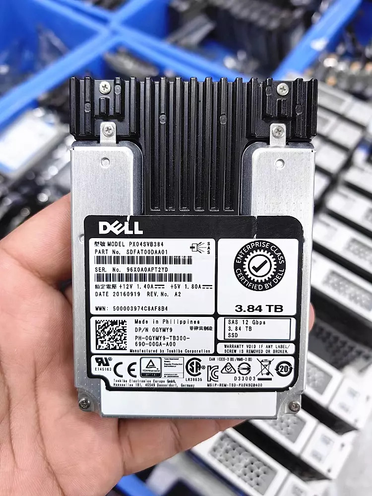NEW 0GYMY9 GYMY9 DELL PX04SVB384 2.5" 3.84TB SAS 12G MU SSD Solid State Drive