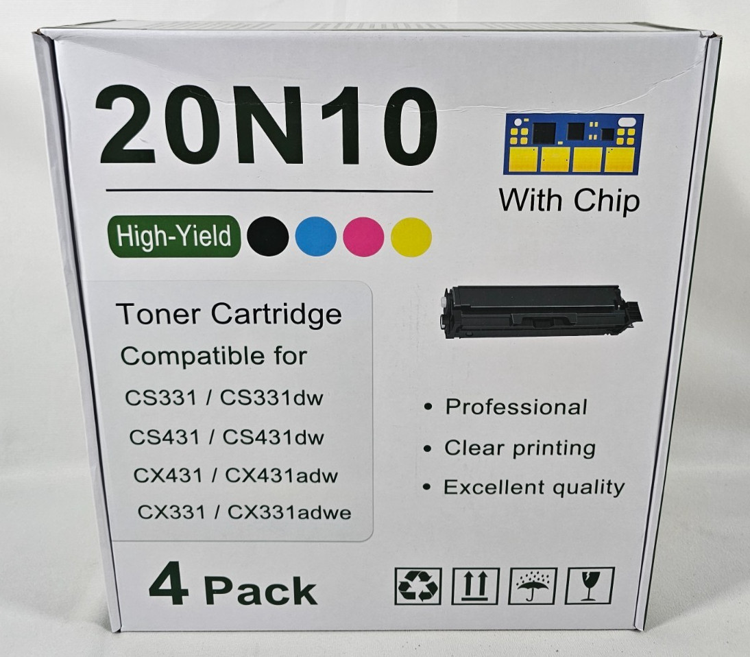 For Lexmark CS331 CX331 CS431 CX431 4x Toner Cartridge Black Cyan Magenta Yellow