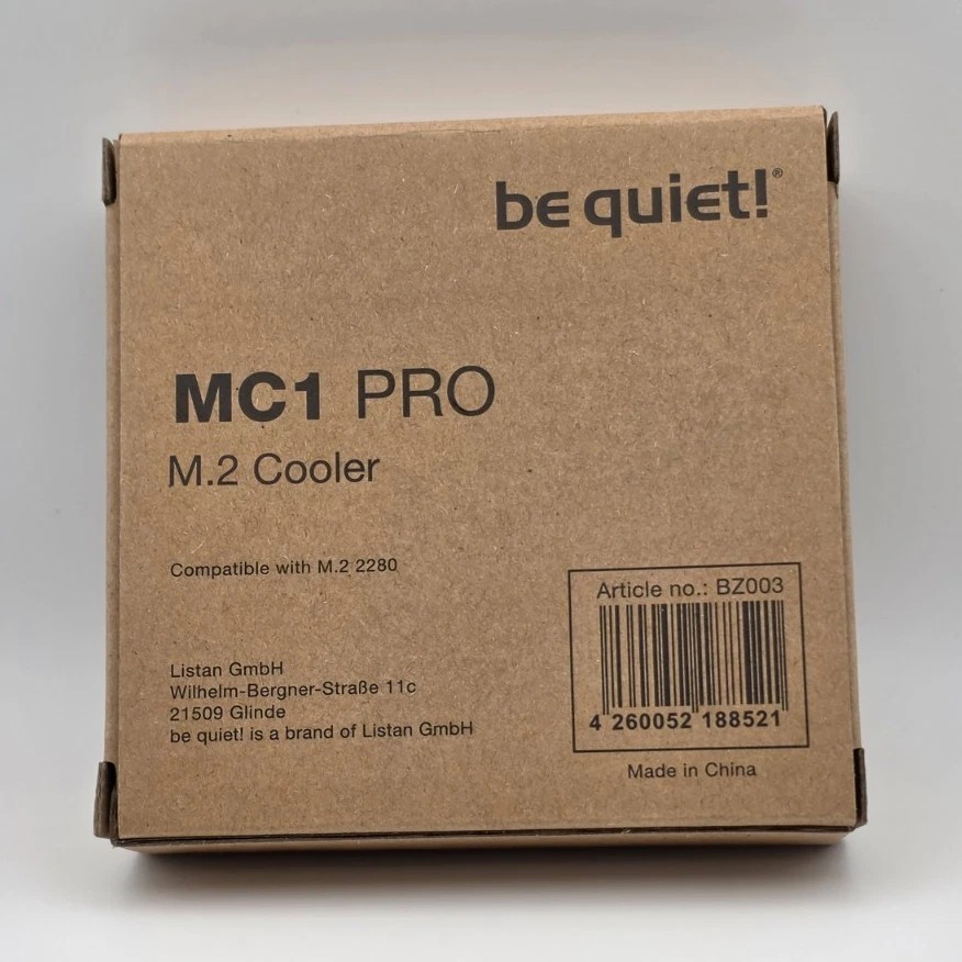 be quiet  MC1 Pro M.2 NVMe SSD Cooler Heatsink w/ Heatpipe BZ003 M.2 2280