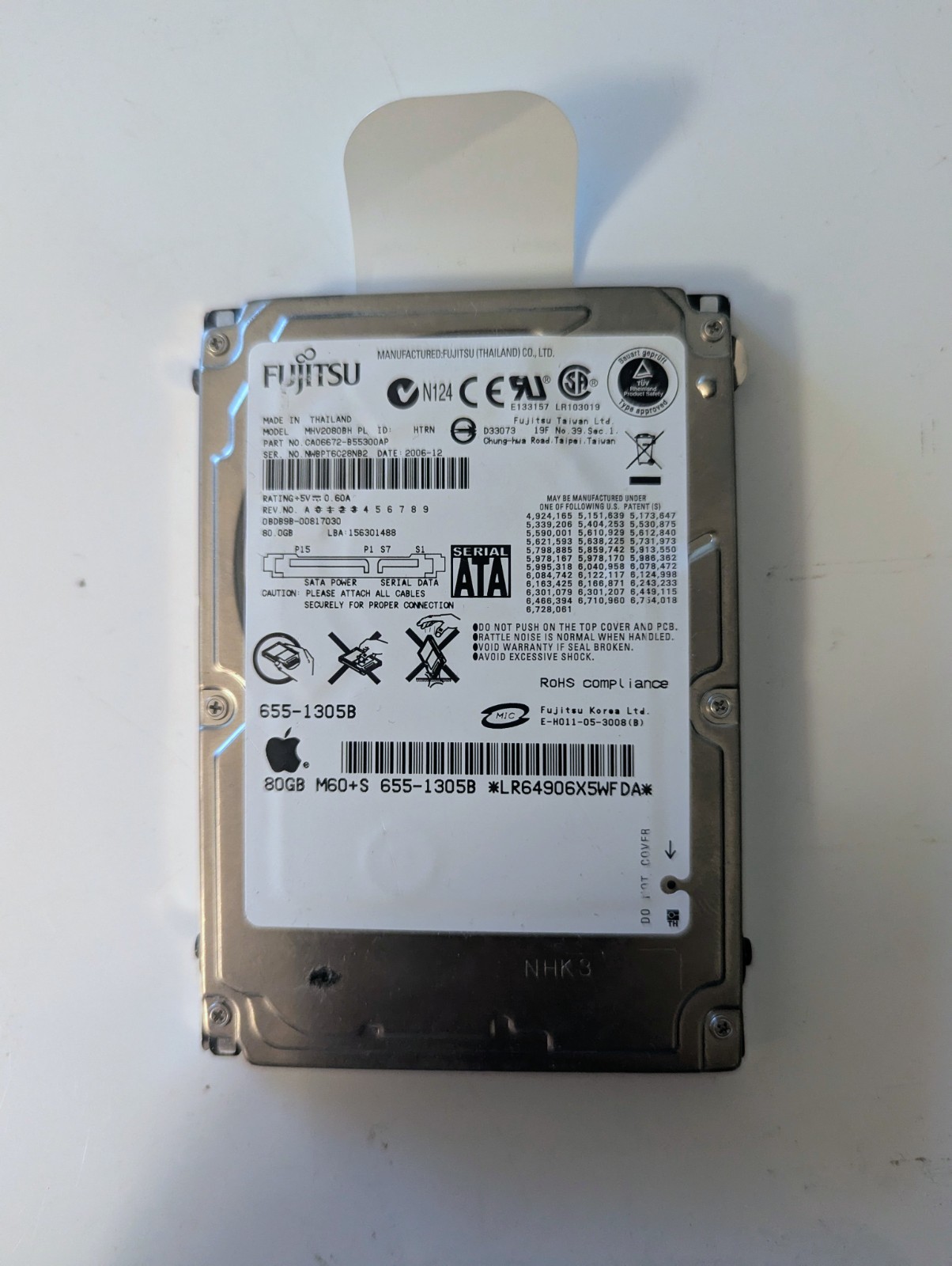 FUJITSU Apple 80GB Hardrive