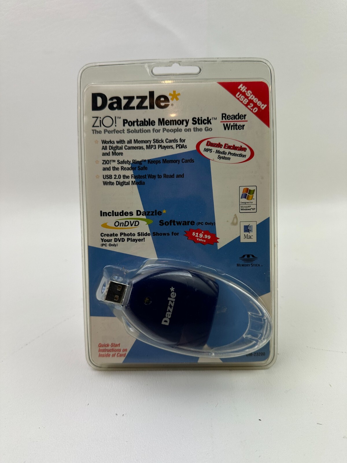 Dazzle USB 2.0 Portable Memory Stick Reader/Writer (DM-23200) NEW