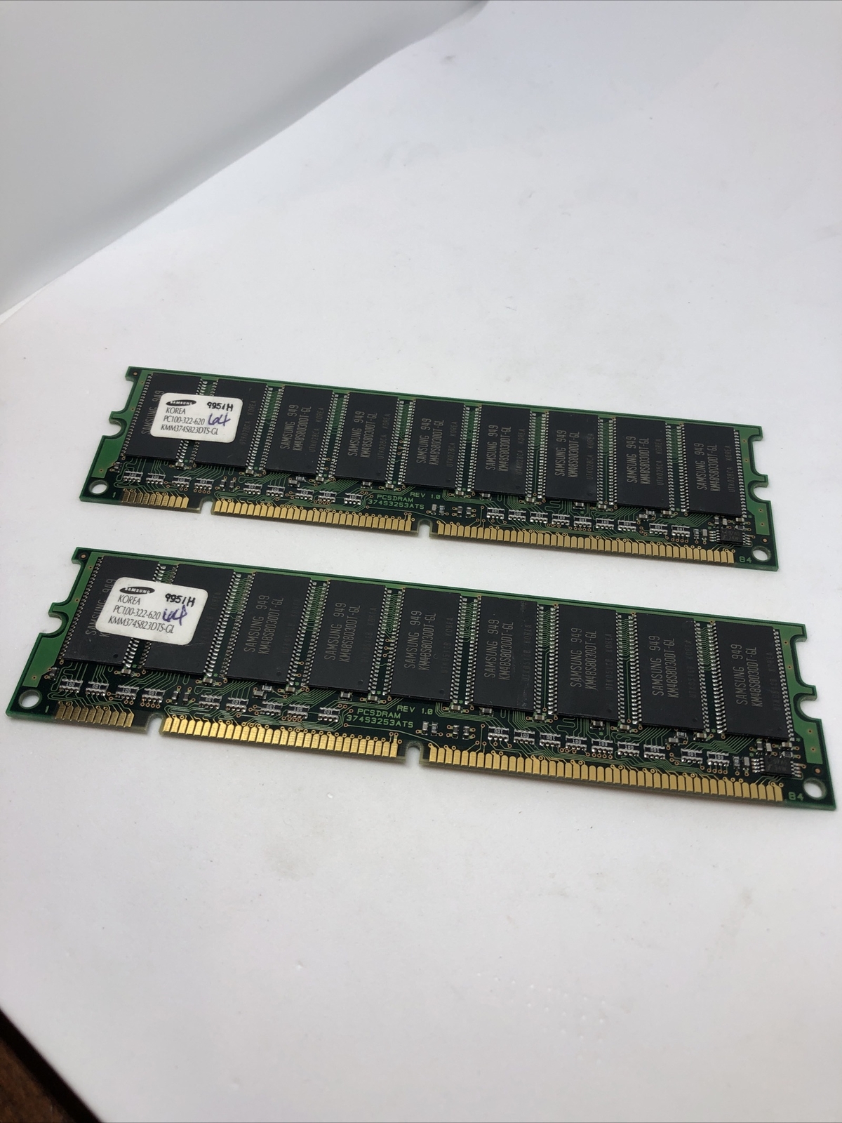 QTY 2 Lot 64MB PC100 ECC 168 PIN DIMM SDRAM MEMORY MODULES 128mb Total 2pc 64 