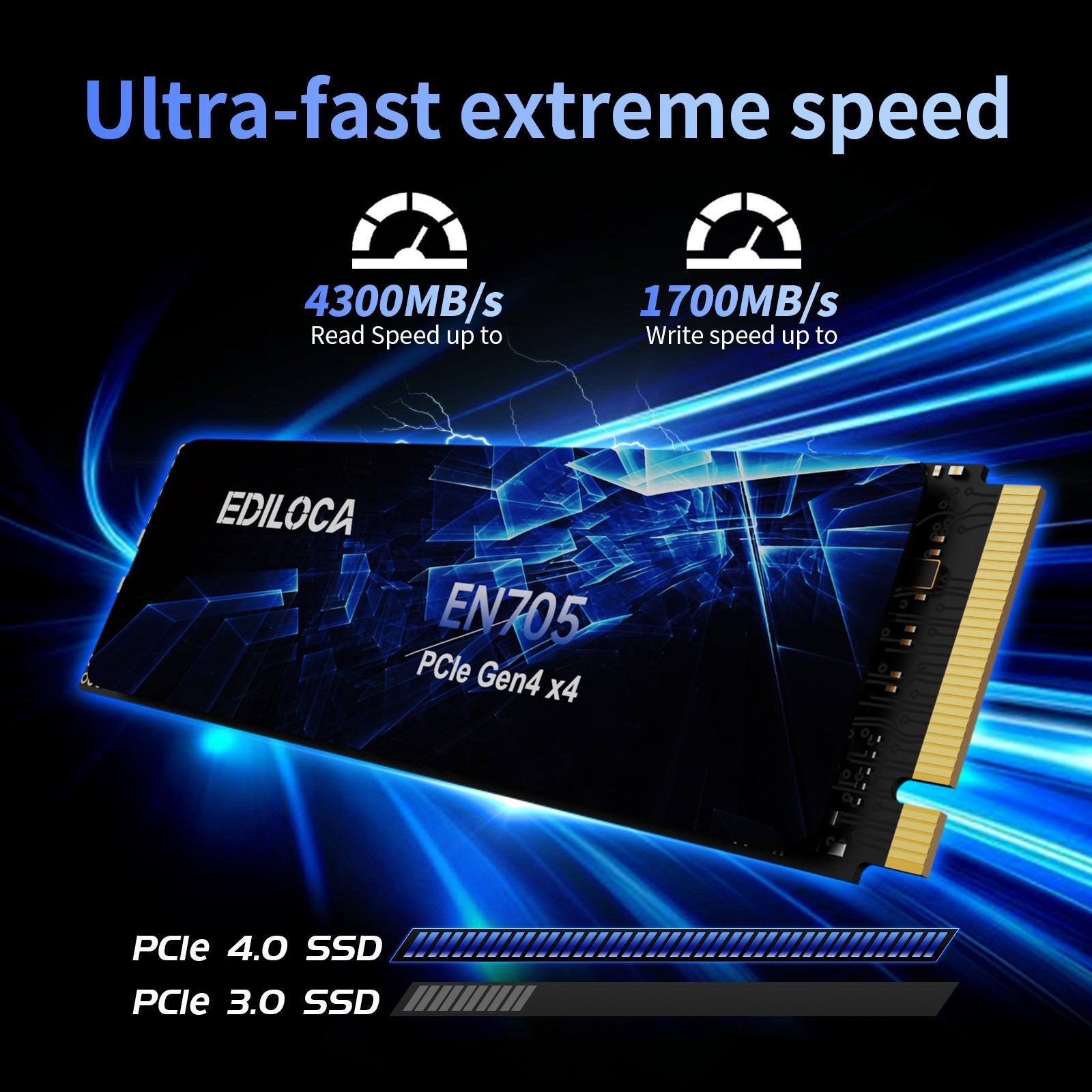 Ediloca EN705 M.2 NVMe SSD PCIe4.0 PS5 SSD Hard Drive For PS5 PC Lot