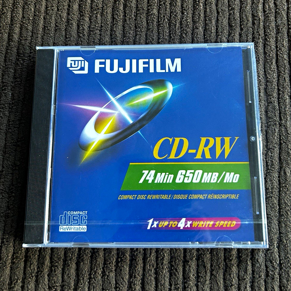 Fujifilm CD-RW Rewritable Disc 650MB 74 Min 4x 1 Pack Jewel Case