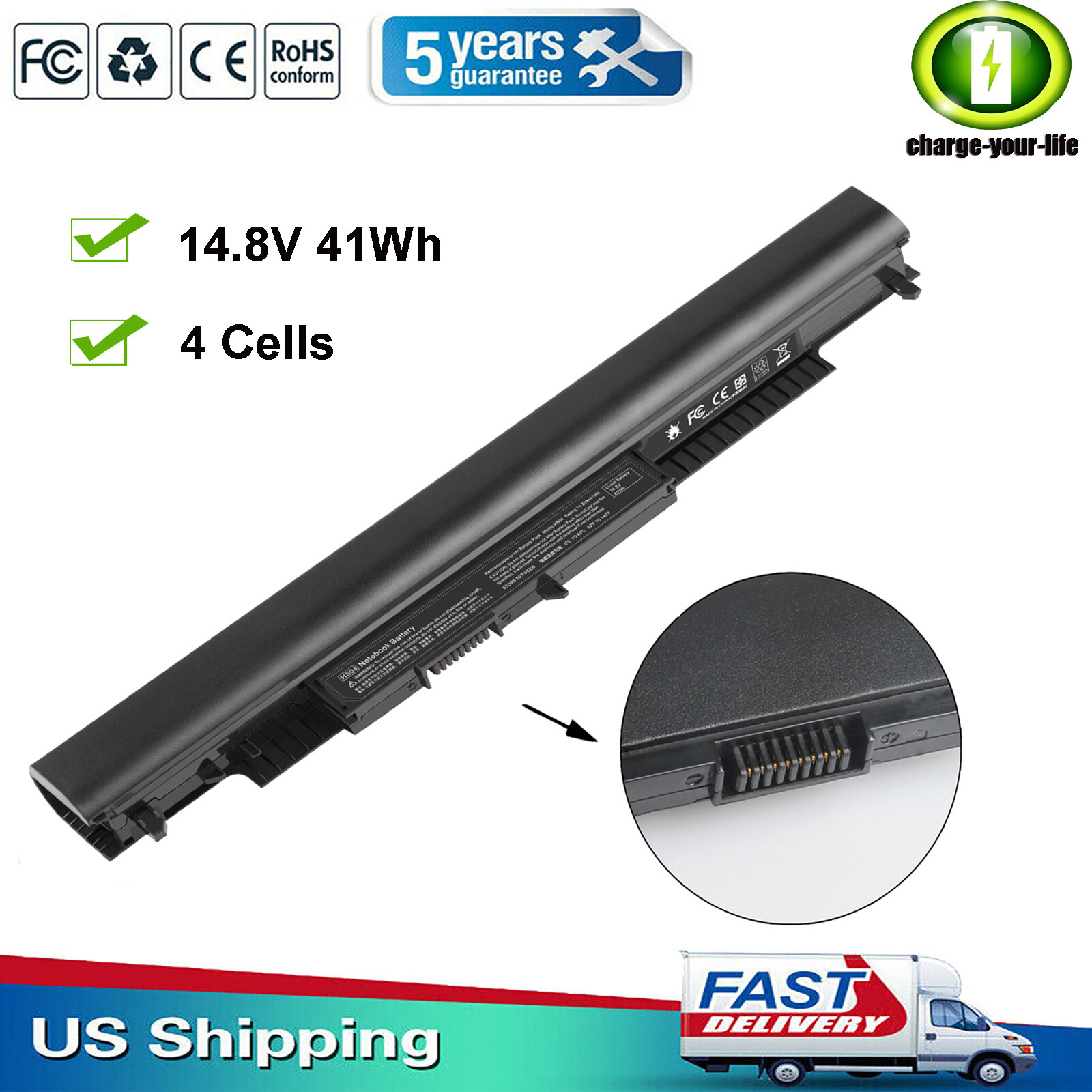 HS04 HS03 Battery For HP 807956-001 807957-001 807612-421 807611-421 Laptop