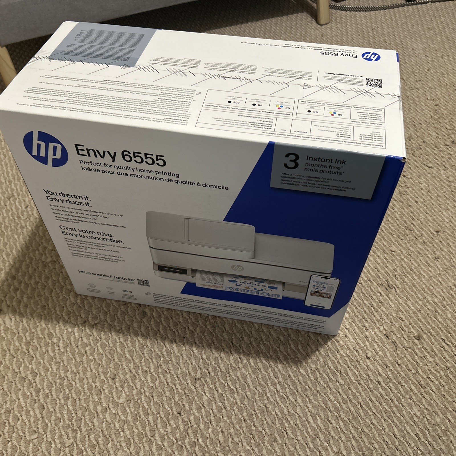 HP ENVY 6055 Wireless Color Inkjet All-In-One Printer - BRAND NEW / SEALED