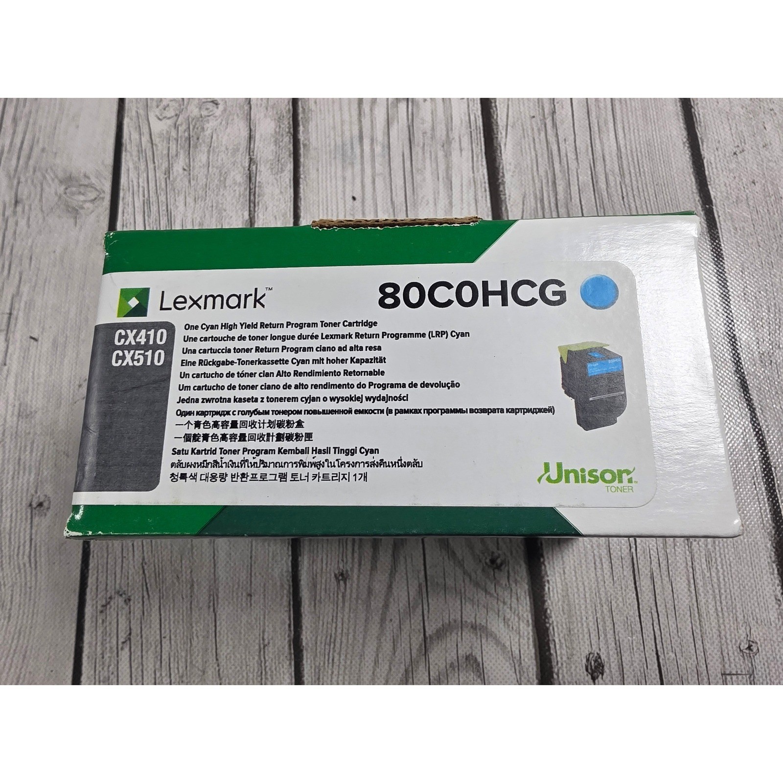 Lexmark 80C0HCG Cyan High Yield Toner Cartridge CX410 CX510 Unison