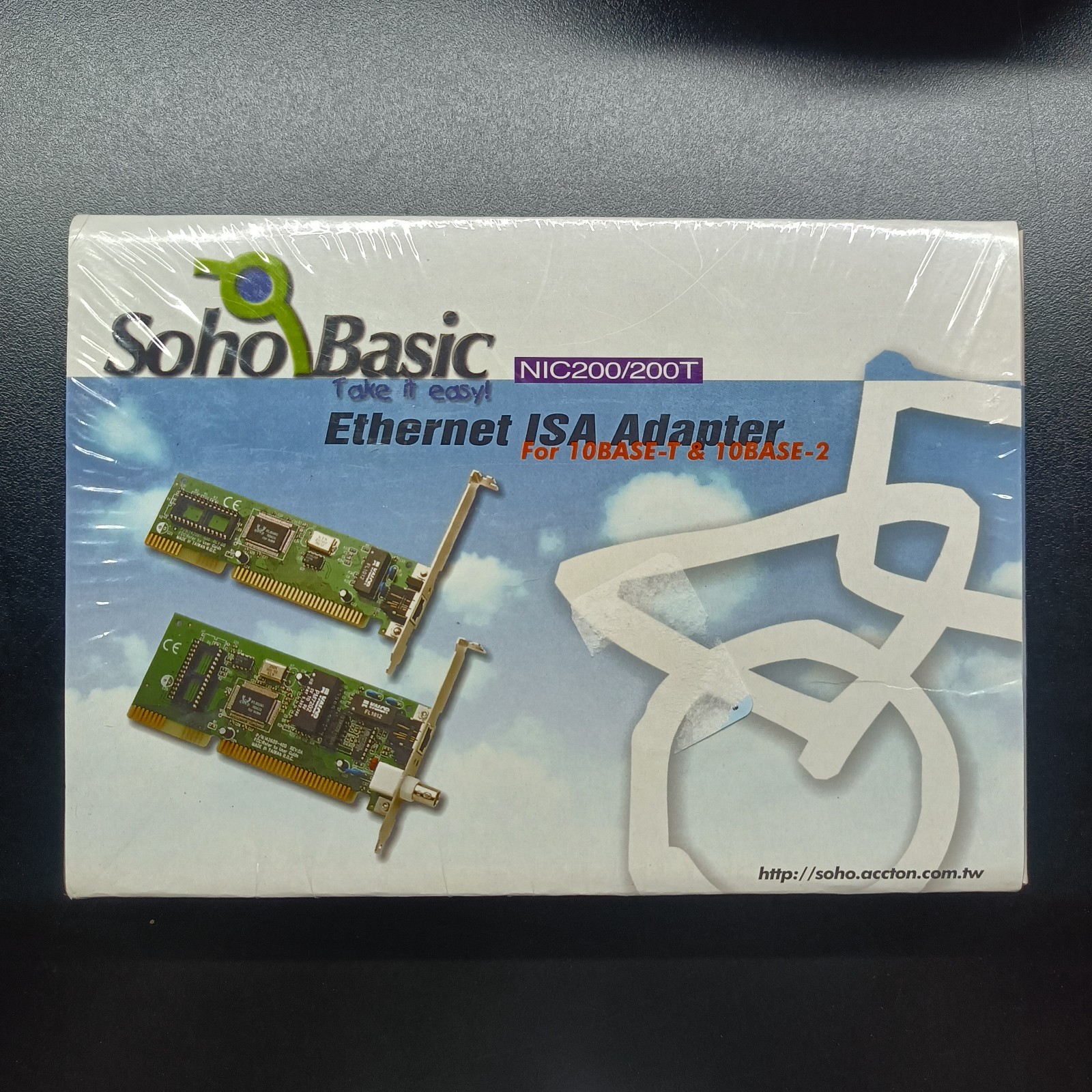 ACCTON Soho Basic NIC200/200T  ISA Ethernet Adapter for 10BASE-T & 10BASE-2 NEW
