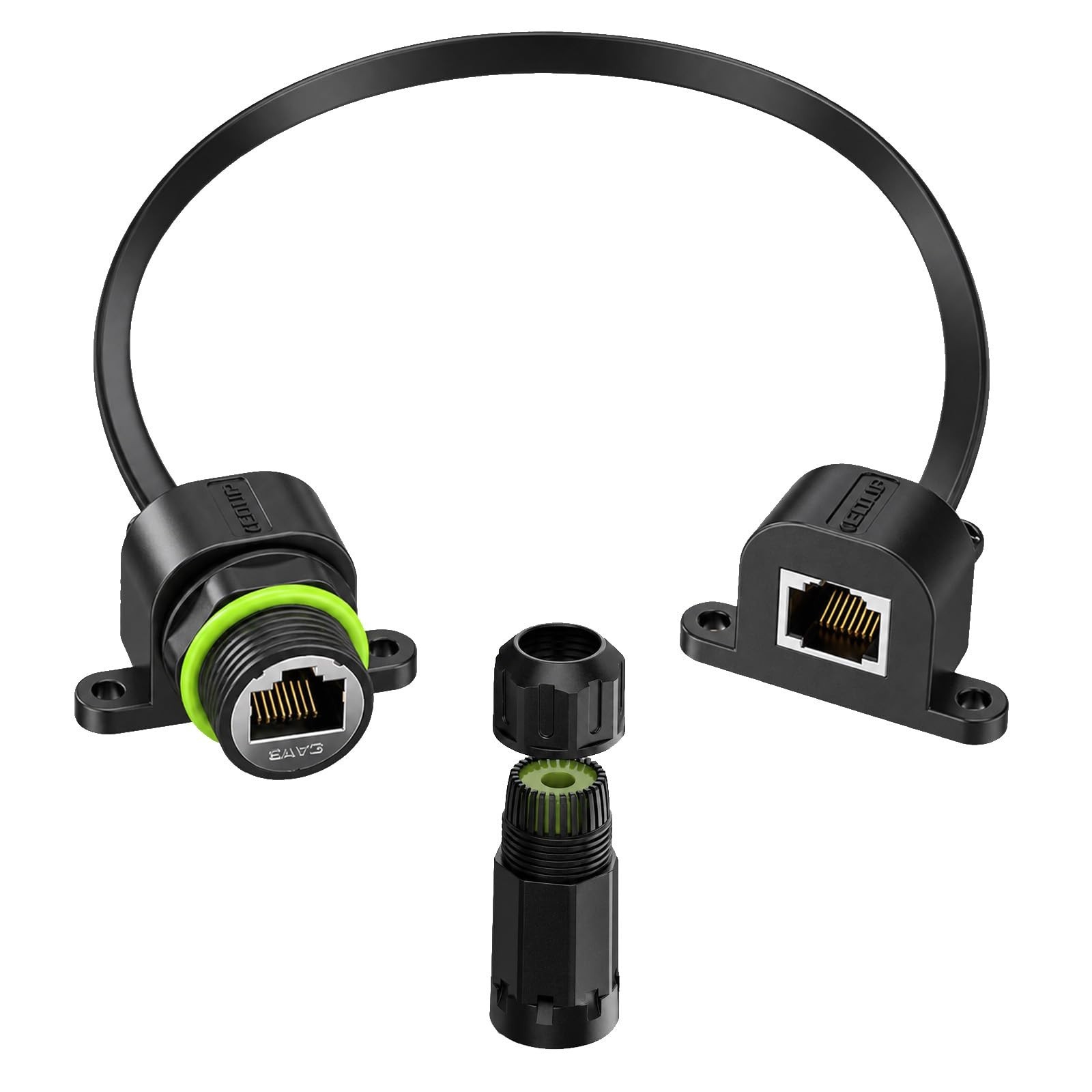 Flat Window Entry CAT6 Cable - Starlink Compatible, Easy Pass-Through, 25ft