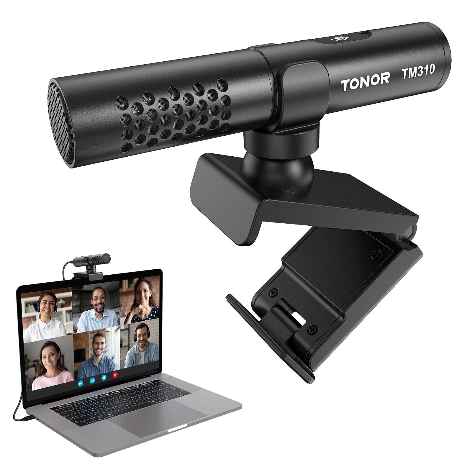USB Conference Microphone for Laptop, Adjustable Computer PC Mic with Mute Bu...