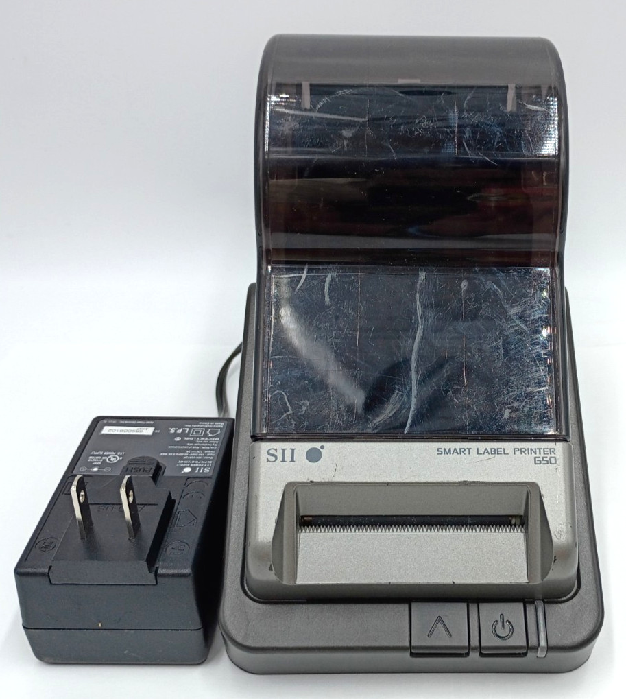 SEIKO SII SLP 650 Smart Thermal Label Printer w Power Supply