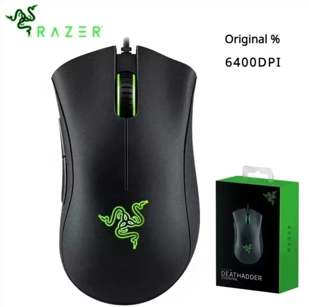 Razer DeathAdder Essential Gaming Mouse – 6400DPI, 5 Programmable Buttons