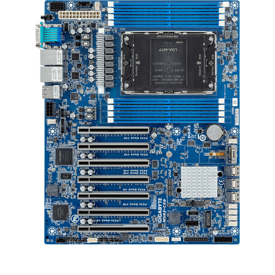 Gigabyte MS03-CE0 Server Mb ATX LGAC4677+ 1pcs Intel Xeon Gold 6421N QS 32c/64T