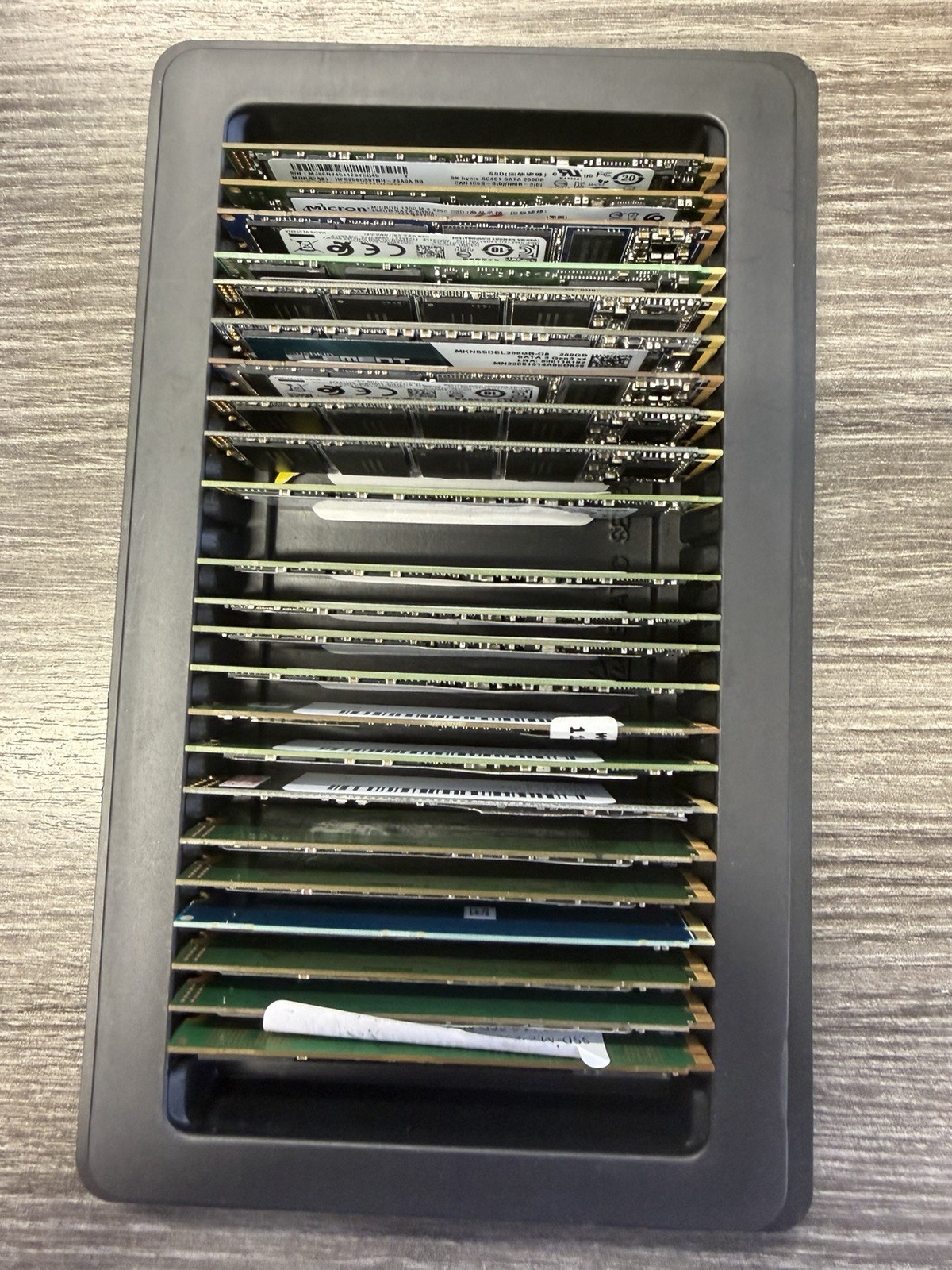 LOT OF 23    256GB M.2 SATA SSD Solid State Drives 2280 Mixed Brands