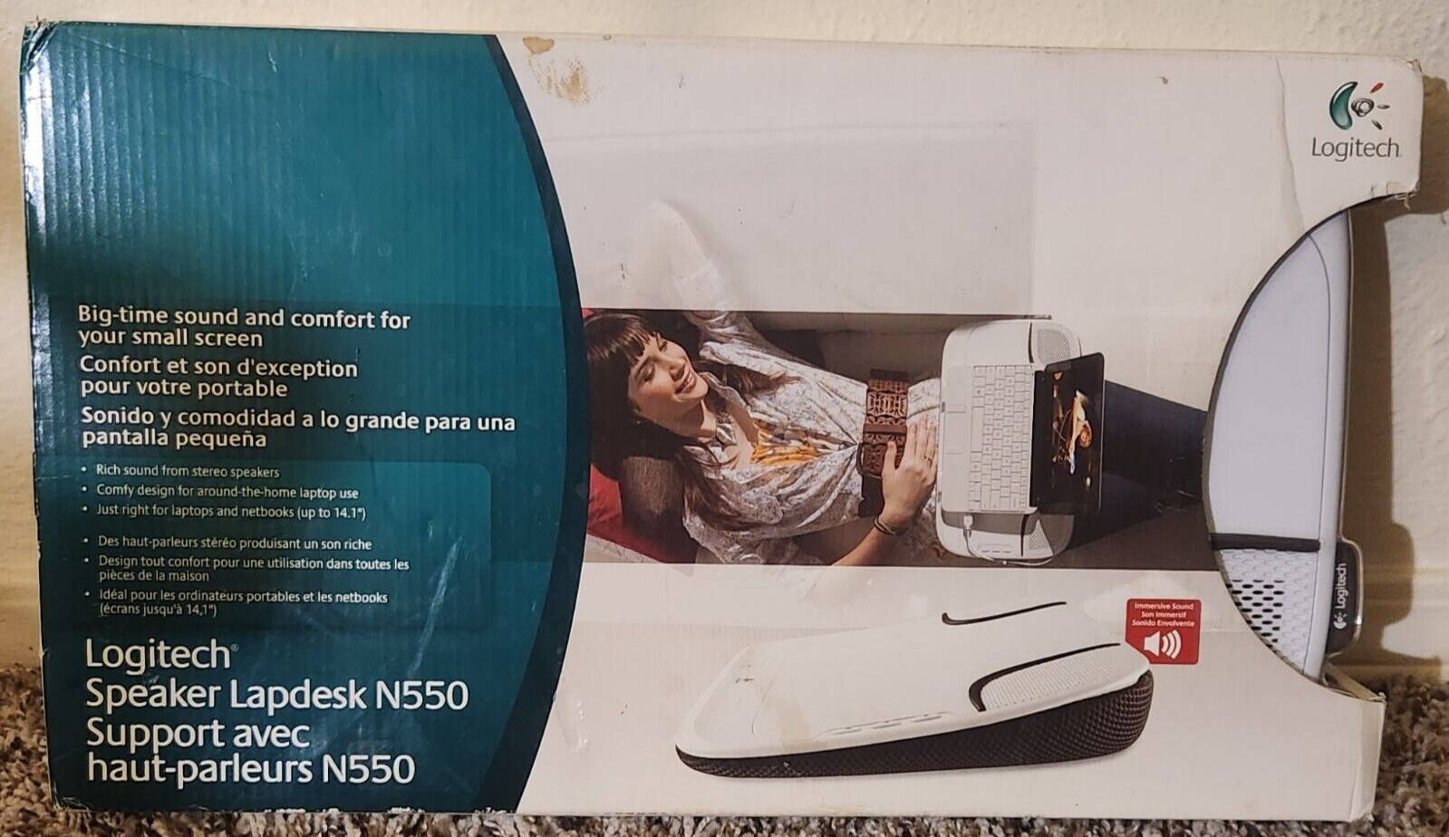Logitech N550 USB Speaker Lap-desk for Notebooks Laptops Netbooks Cooling Pad