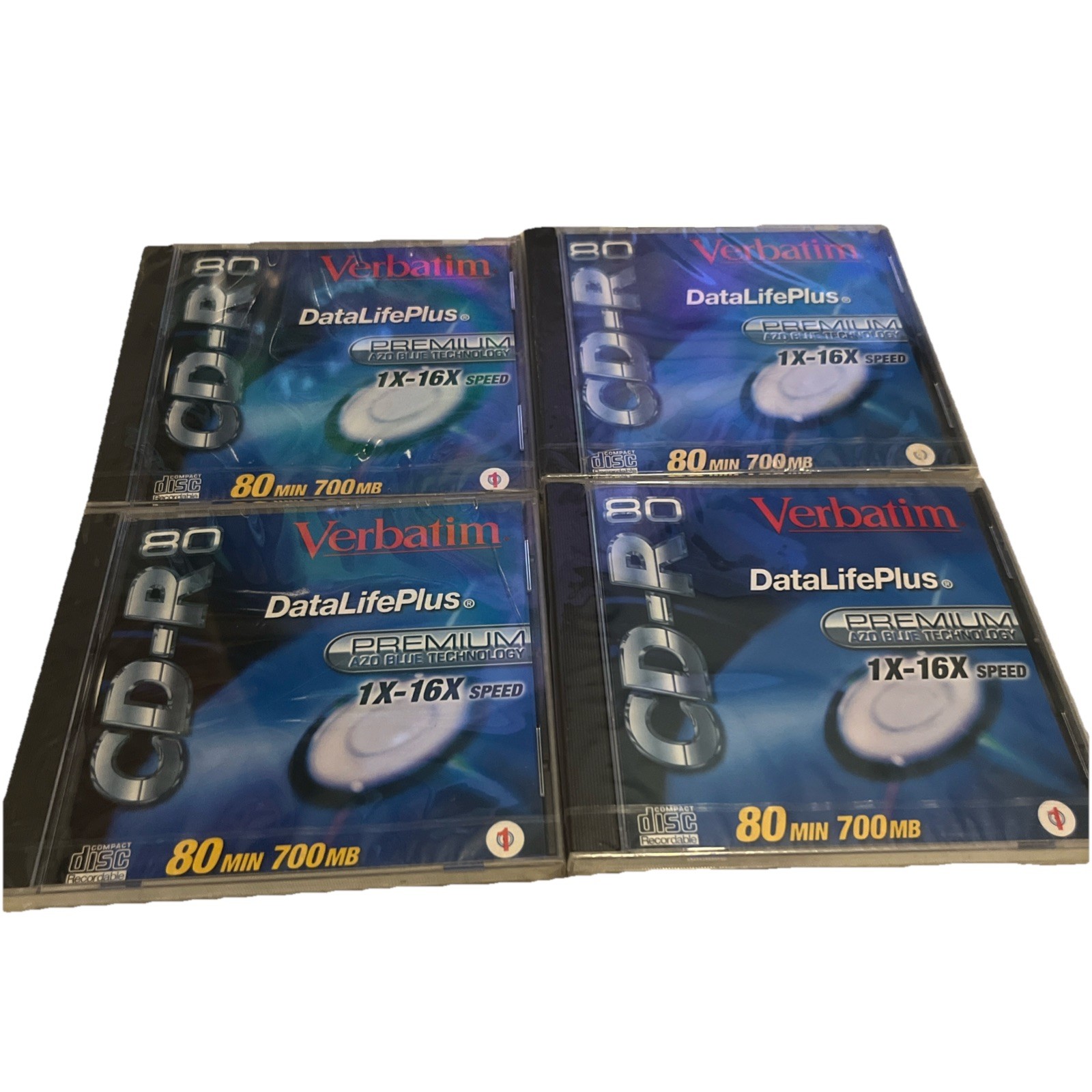 Verbatim DataLifePlus CD-R 80 Min 700MB Premium Tech Azo Blue 1X-16X Speed