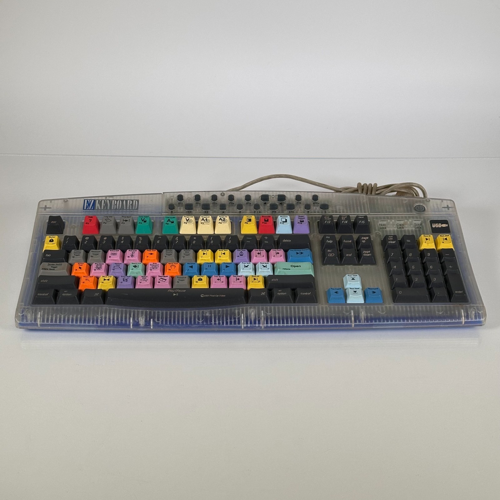 Keyboard Macally USB Multi Media for Macintosh EZ Keyboard iMediakey Clear
