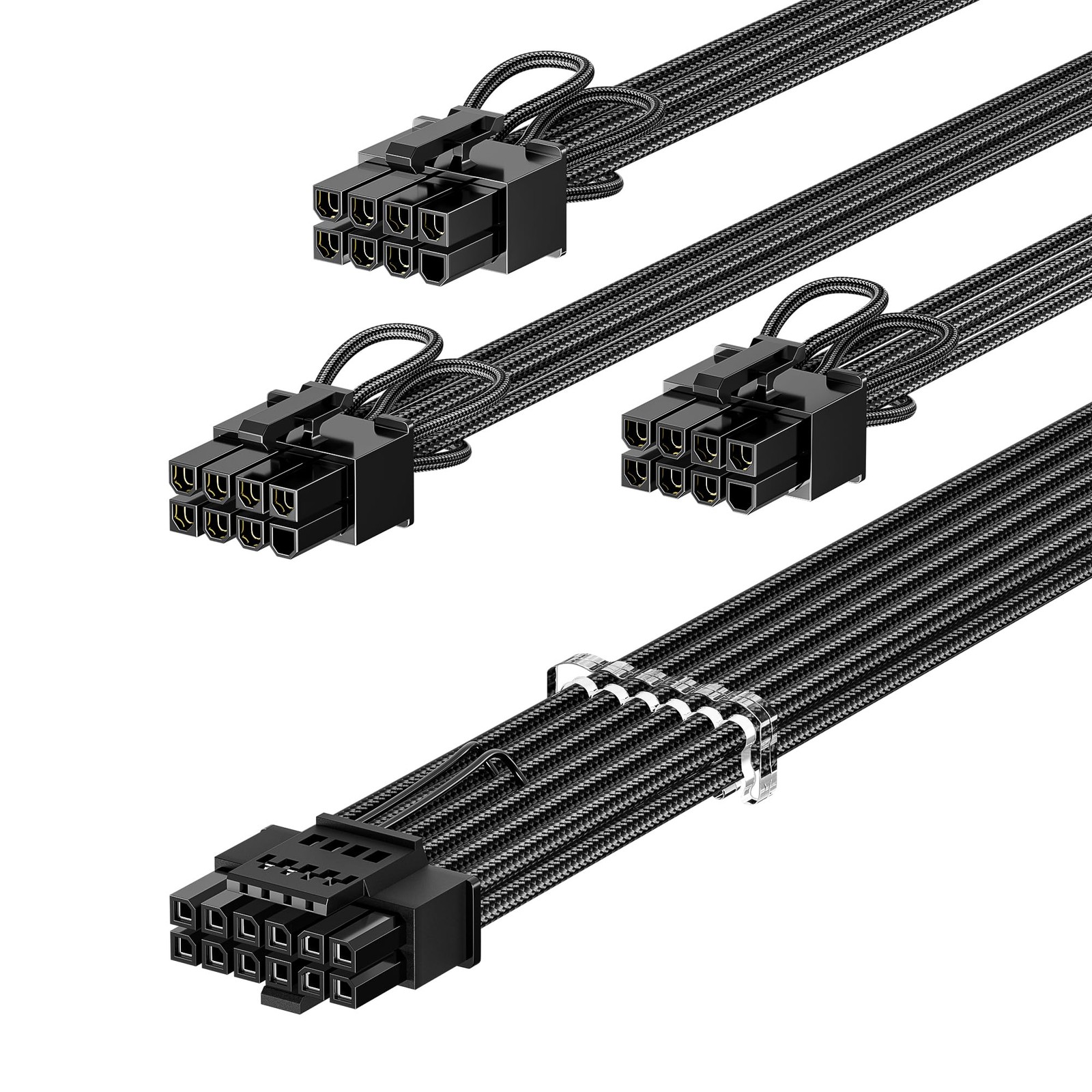 600W PCIe 5.1 GPU Power Cable 16Pin 12+4 12VHPWR Adapter Cord Black
