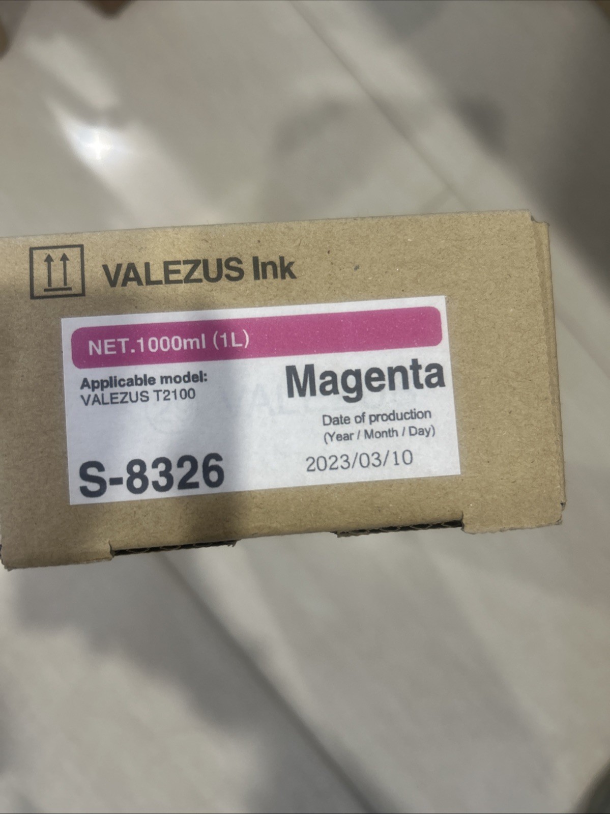Genuine RISO VALEZUS S-8326 Magenta Ink 1000mL OEM T2100