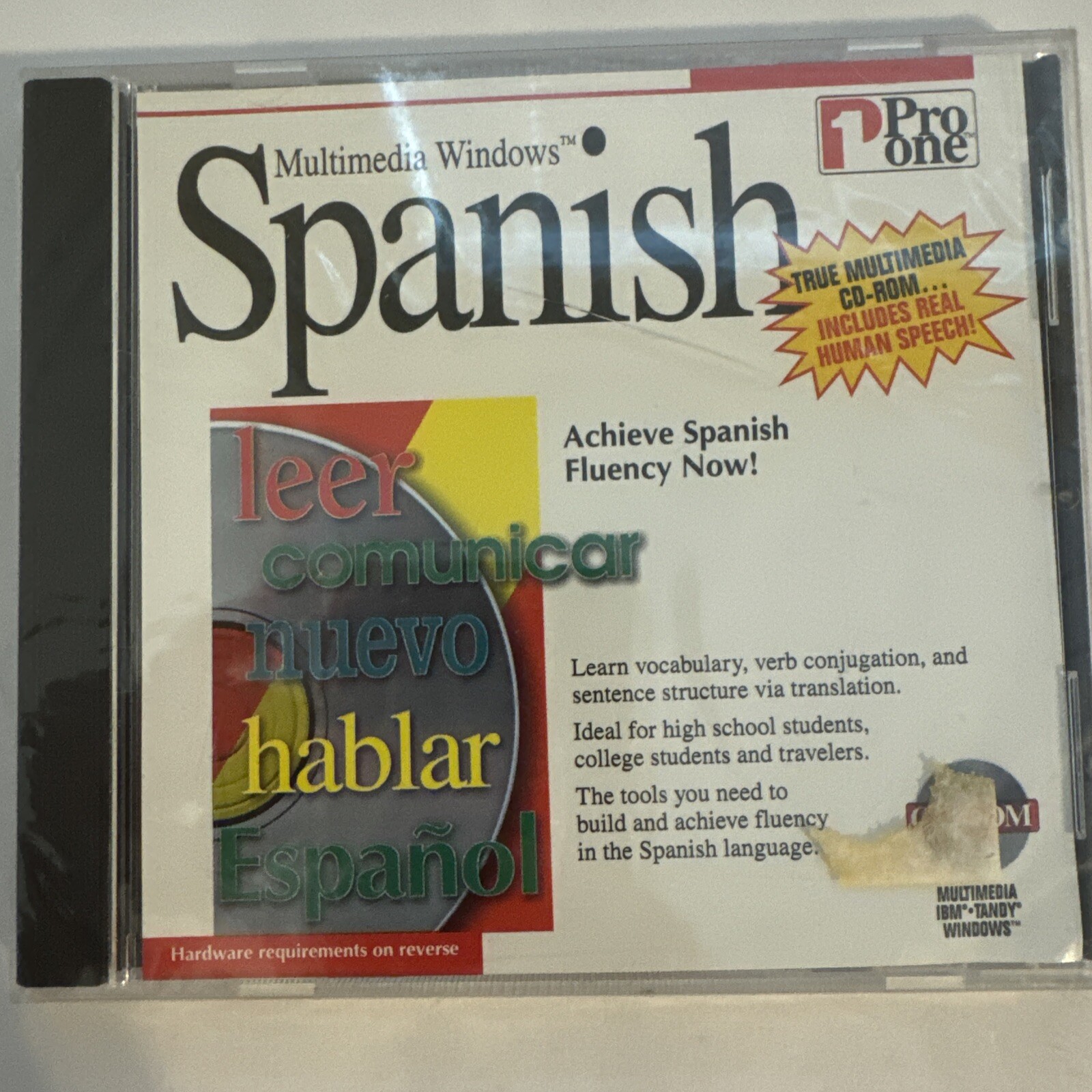 Multimedia Windows Spanish Pro One CD-ROM (PC, 1994) IBM Windows 95 3.1