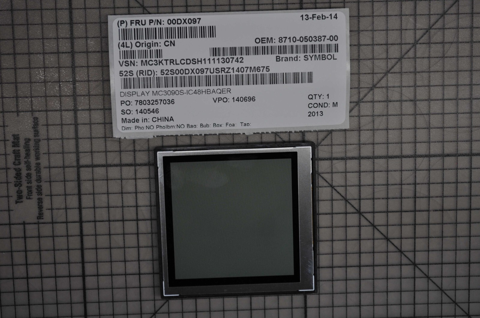 SYMBOL Motorola MC3100 Series TFT LCD Module Display Grade A 8710-050387-00