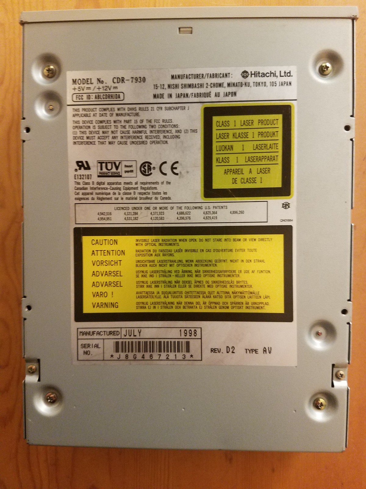 Hitachi CDR-7930 Internal IDE CD-ROM Drive
