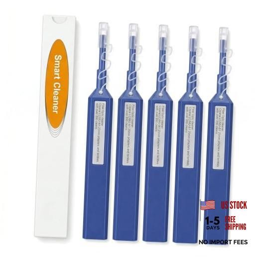 Fiber Optic One-Click Cleaner Pen, Push-Type Connector End Face LC/MU 5