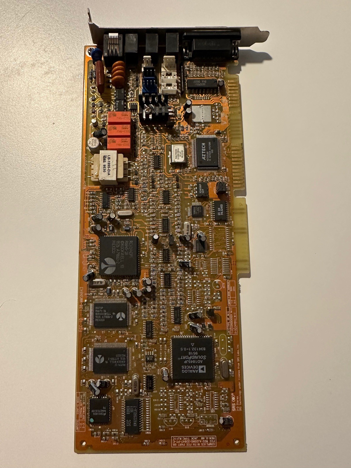 Aztech Labs AZSC54012866 16 Bit ISA Modem Soundcard 138-MMSN843 AZT2316R