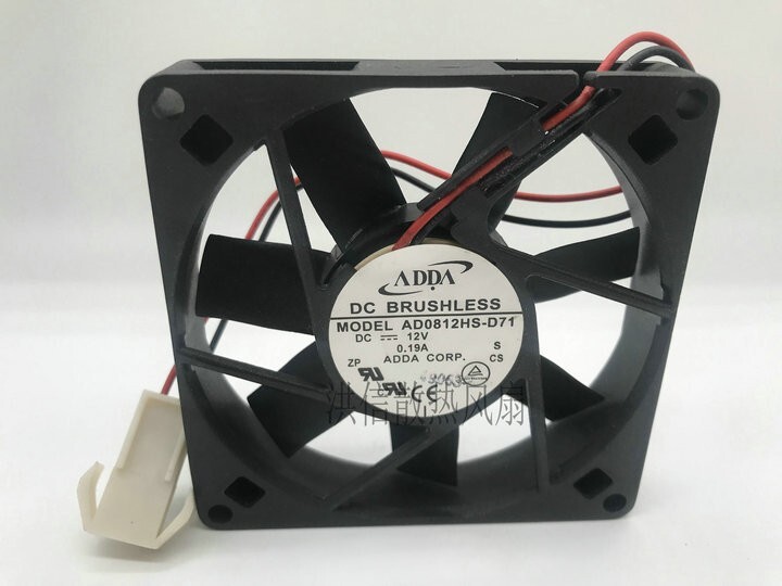 ADDA AD0812HS-D71 DC12V 0.19A 8015 80mm cooling fan 2pin