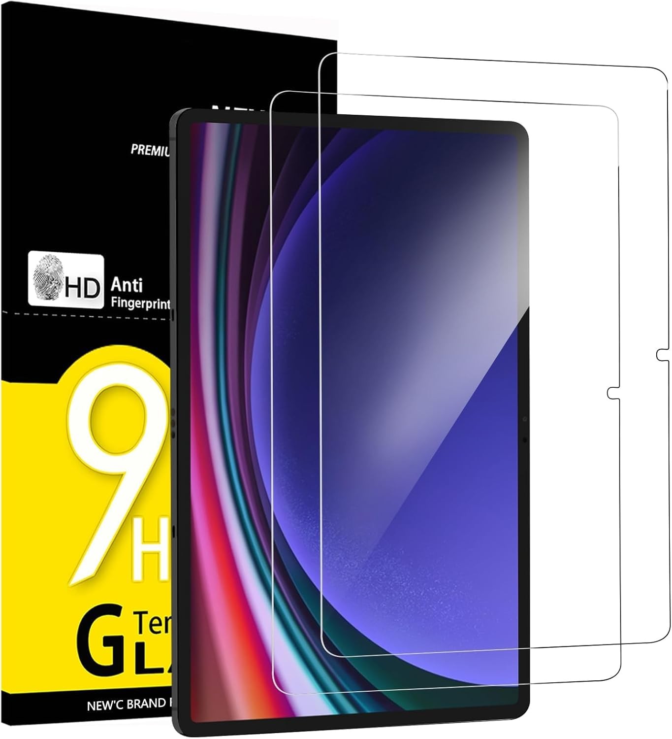 2 Pack Ultra Resistant Tempered Glass Screen Protectors for Samsung Galaxy Tab S