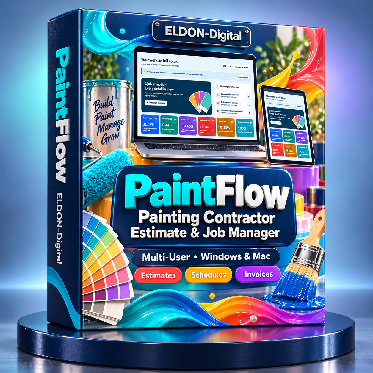 Painting Contractor Software USB | Multi-User Estimates & Invoices Win Mac