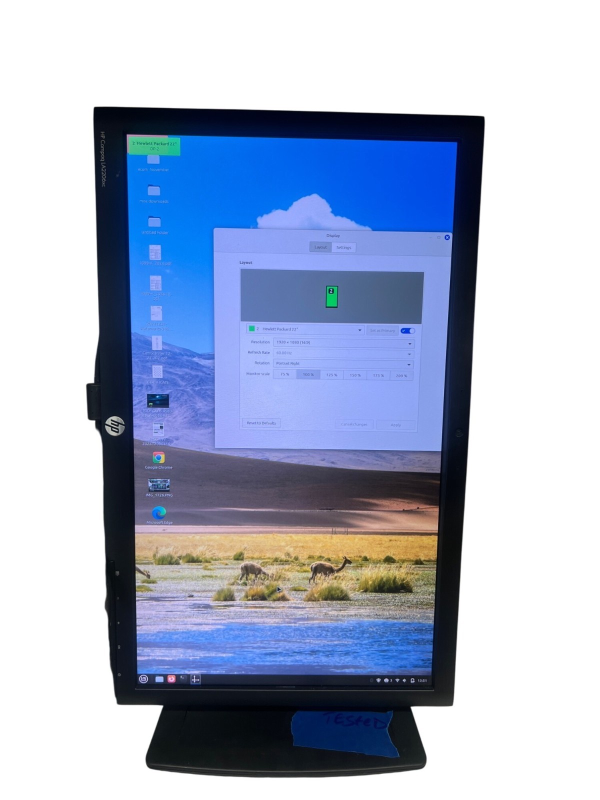 ✨HP Compaq LA2006x 20" LCD Monitor Tested Working DVI VGA  ( no cables )