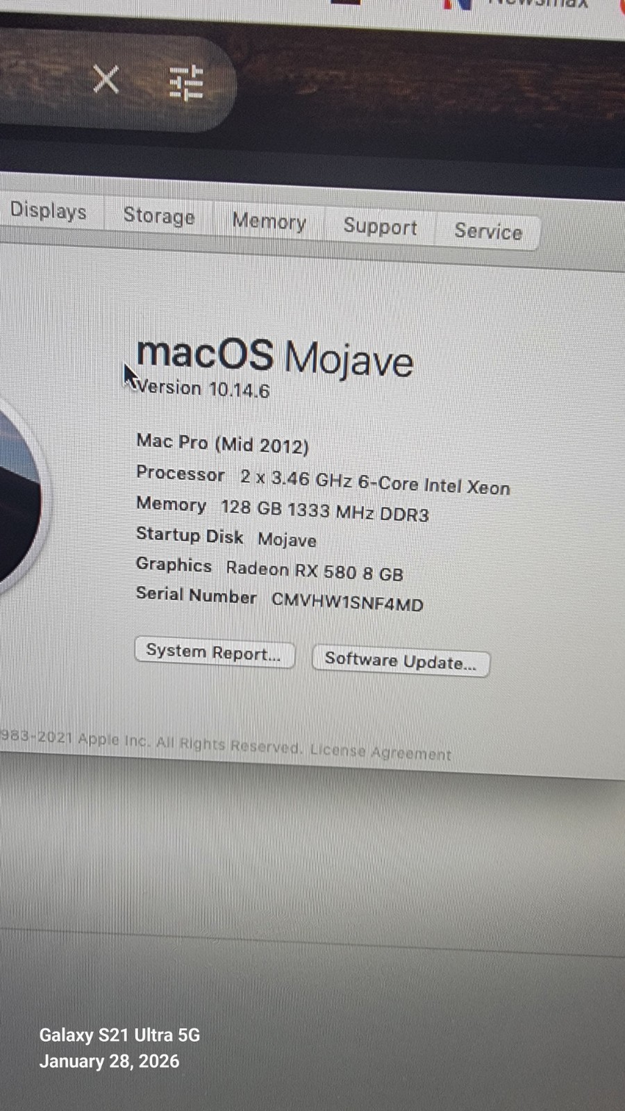 Apple Mac Pro Tower 2012 A1289 tray.