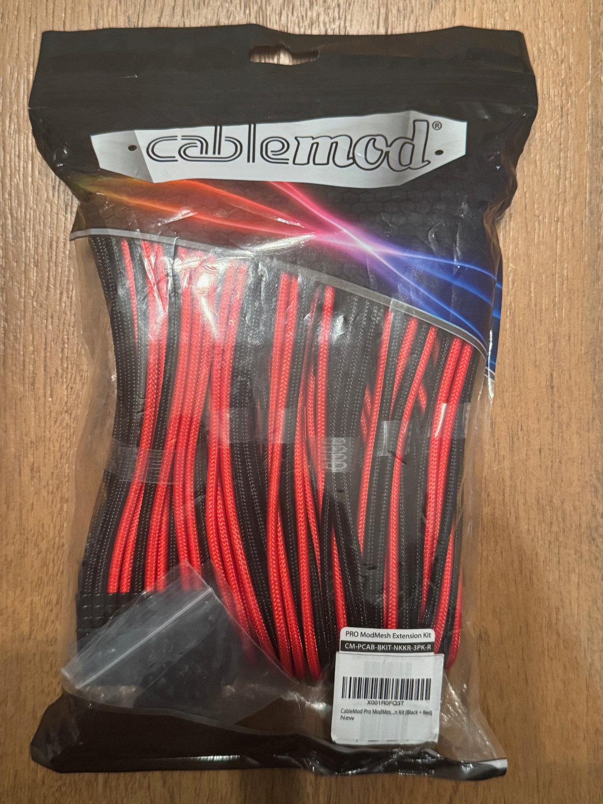 CableMod PRO ModMesh PSU Cable Extension Kit Black Red CM-PCAB-BKIT-NKKR-3PK-R