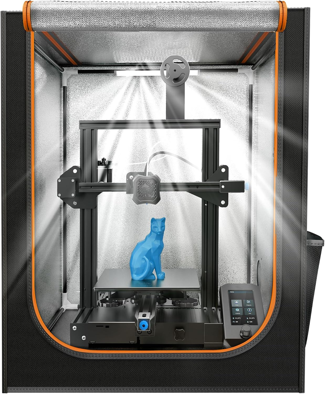 3D Printer Enclosure for Creality Ender 3 with LED Light, Large