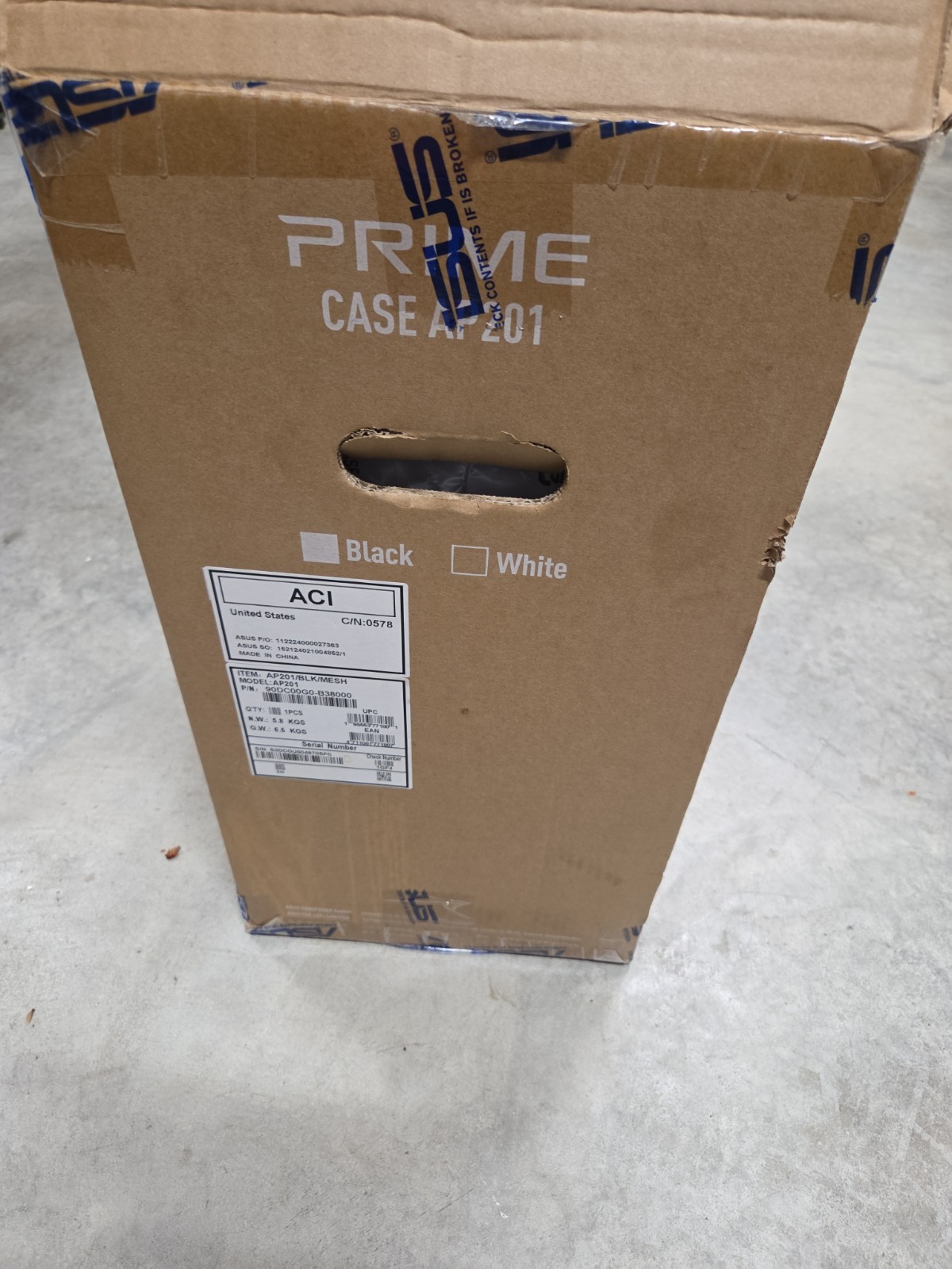 ASUS AP201 Type-C Airflow-focused Micro-ATX,Mini-ITX Computer Case, Support 360/