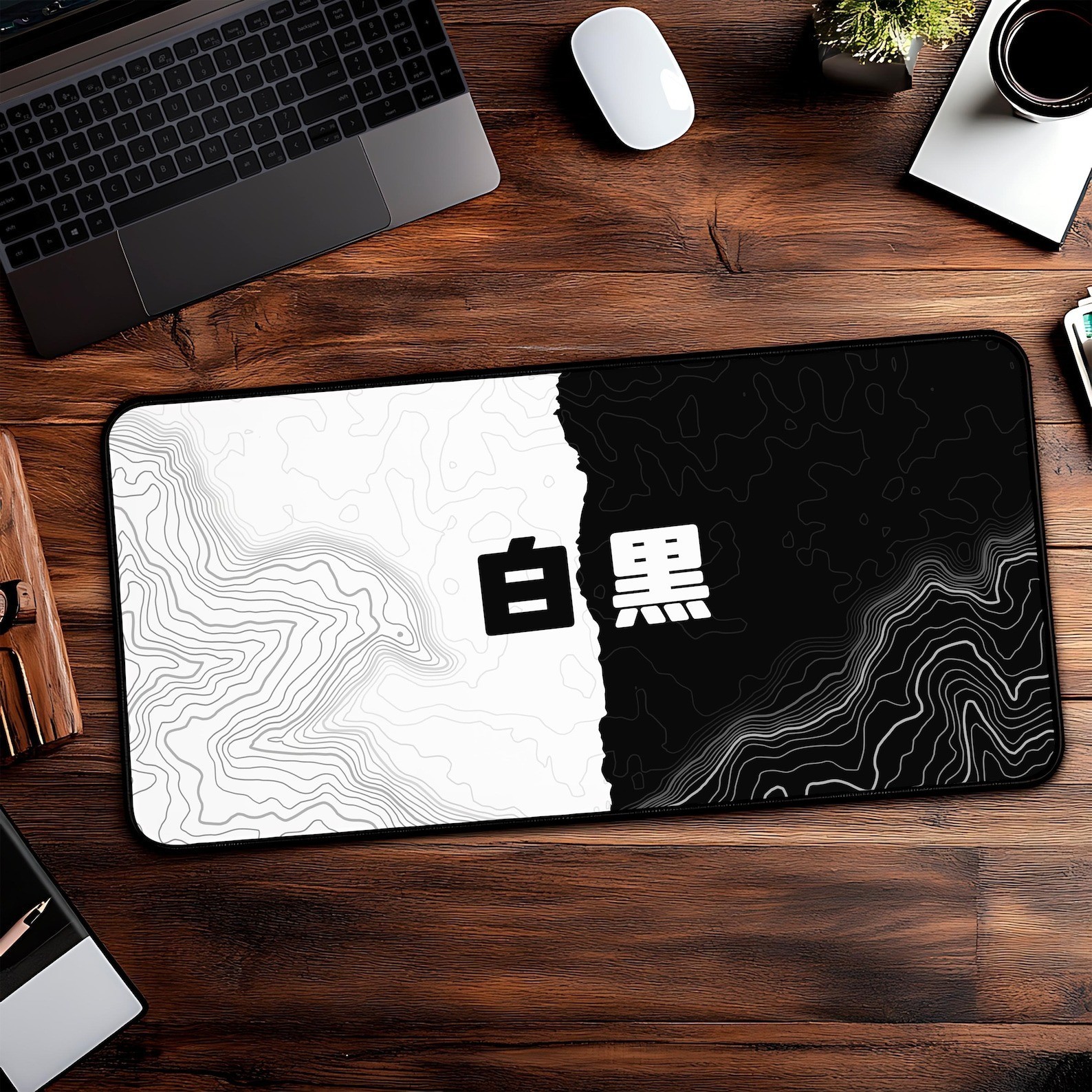 Shirokuro | Minimalist Japanese Gaming Desk Mat Mouse Pad