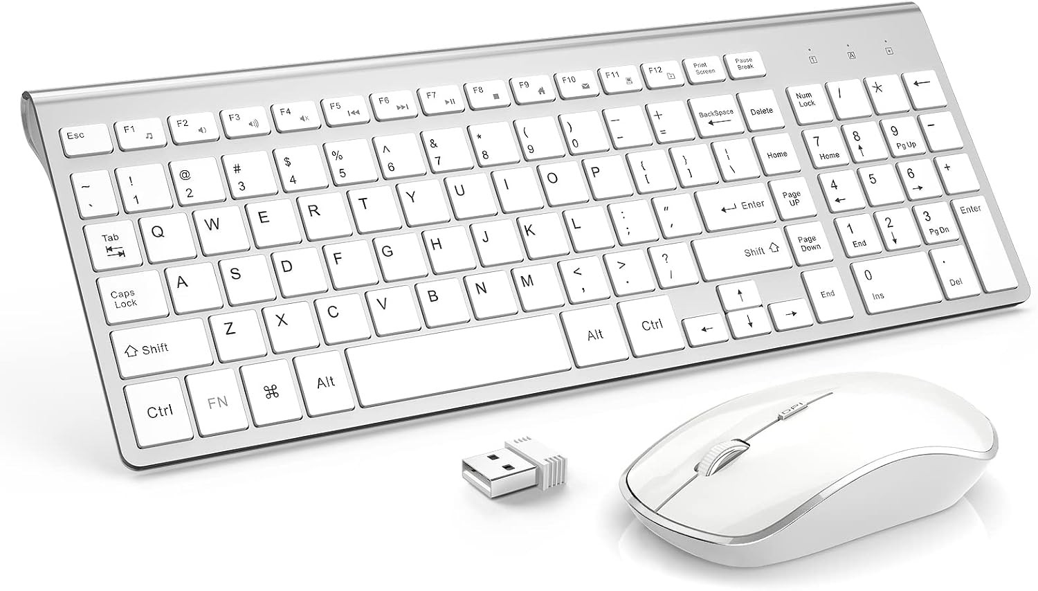 Combo De Teclado Y Mouse Inalambricos Compact Slim Para Inalámbrico Color Gris