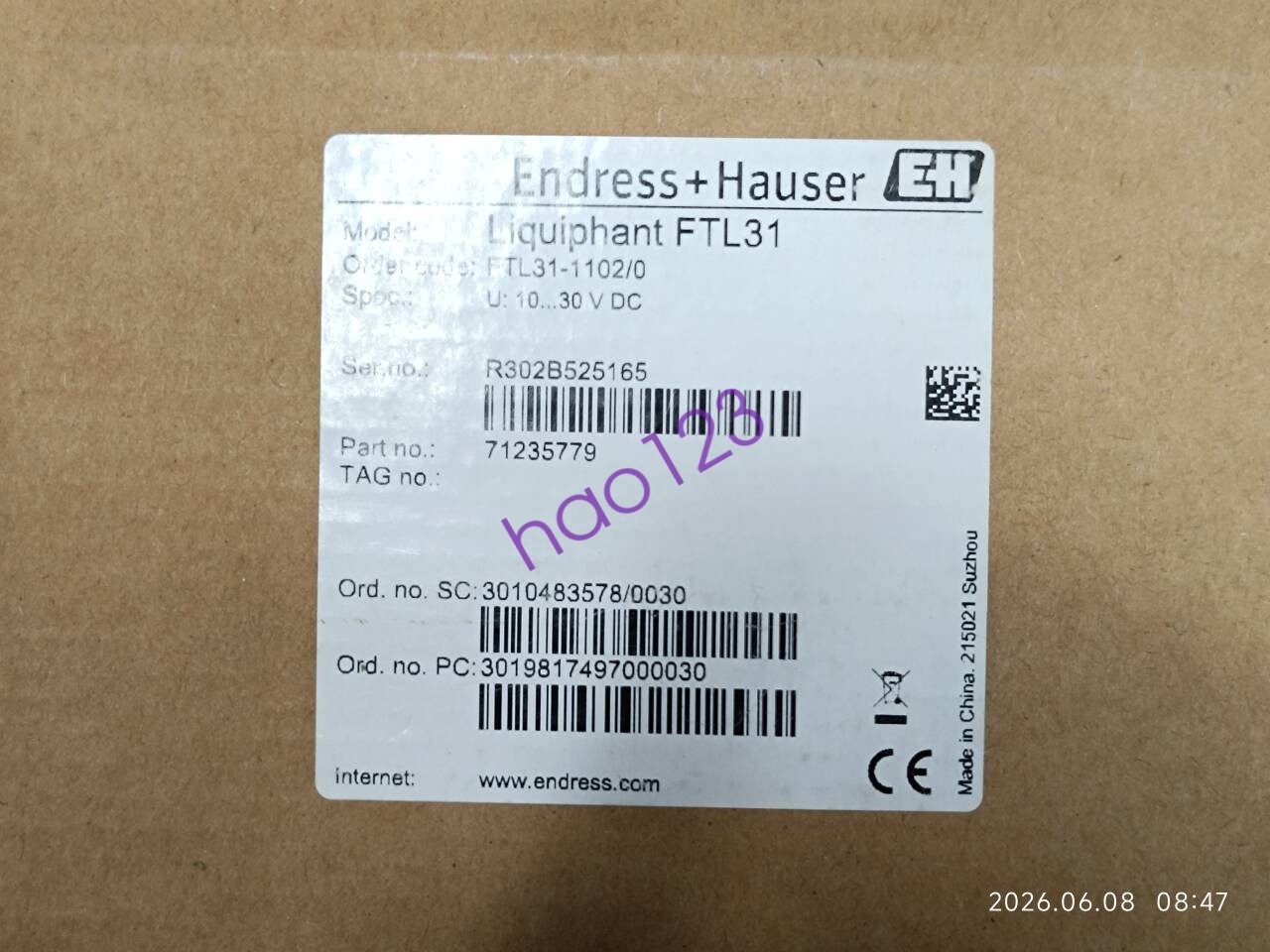1pcs NEW E+H Tuning Fork Liquid Level Switch FTL31-AA4M2AAWBJ replace FTL20-0025