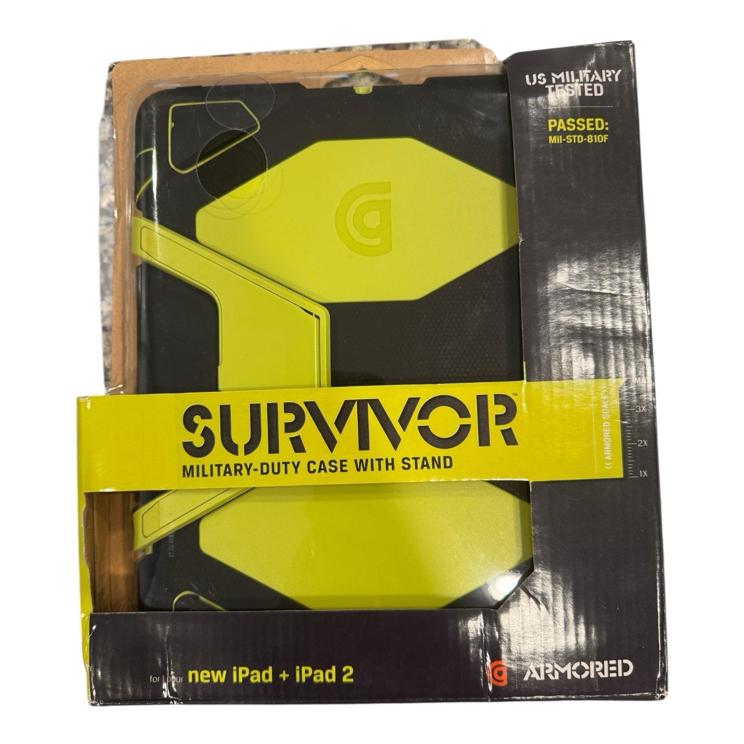 Survivor 3rd/4th Gen And IPad 2 Military Duty Case With Stand