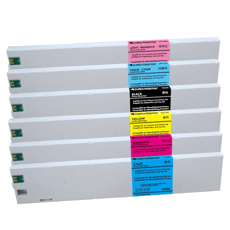 6pc 440ML SS21 Compatible Eco‑Solvent Ink Cartridge for Mimaki JV3 JV33 JV34 CJV