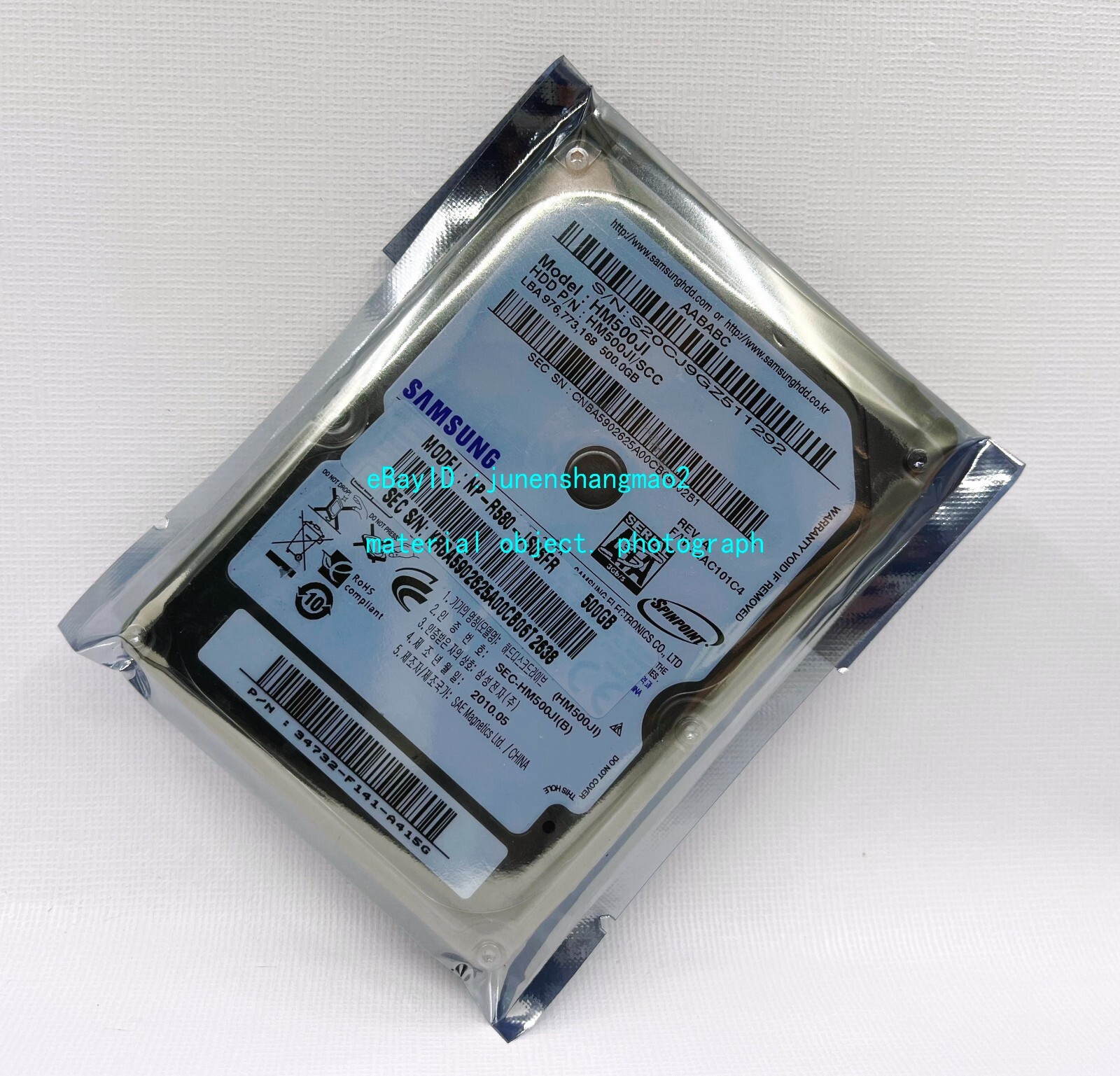 SAMSUNG 500GB 5400RPM HM500JI SATA Interface Notebook Hard Drive