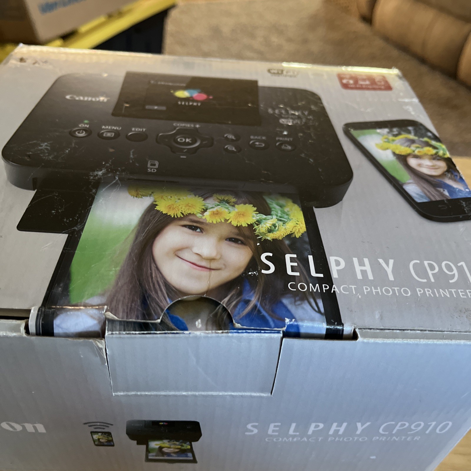 Canon Selphy CP910 Compact Photo Printer Black Wifi 