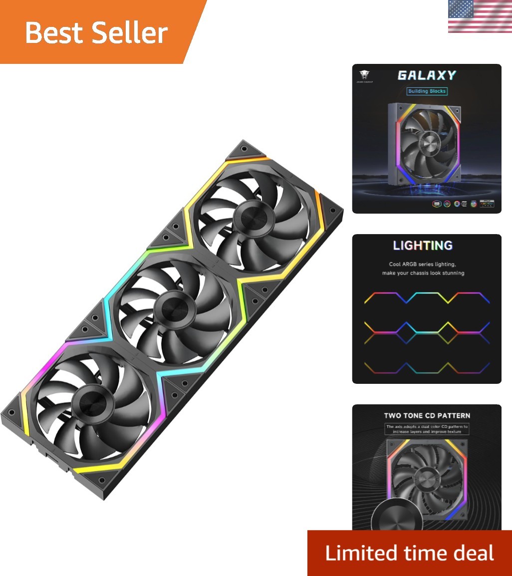 High-Performance Galaxy 120mm RGB Fans - 29dBA Noise with Daisy-Chain Design
