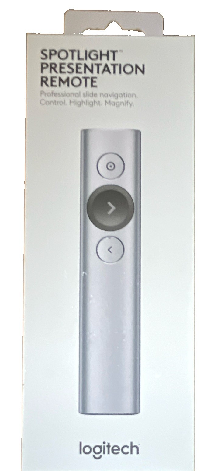 Logitech Spotlight Wireless Rechargeable Presentation Remote Silver-910-004654