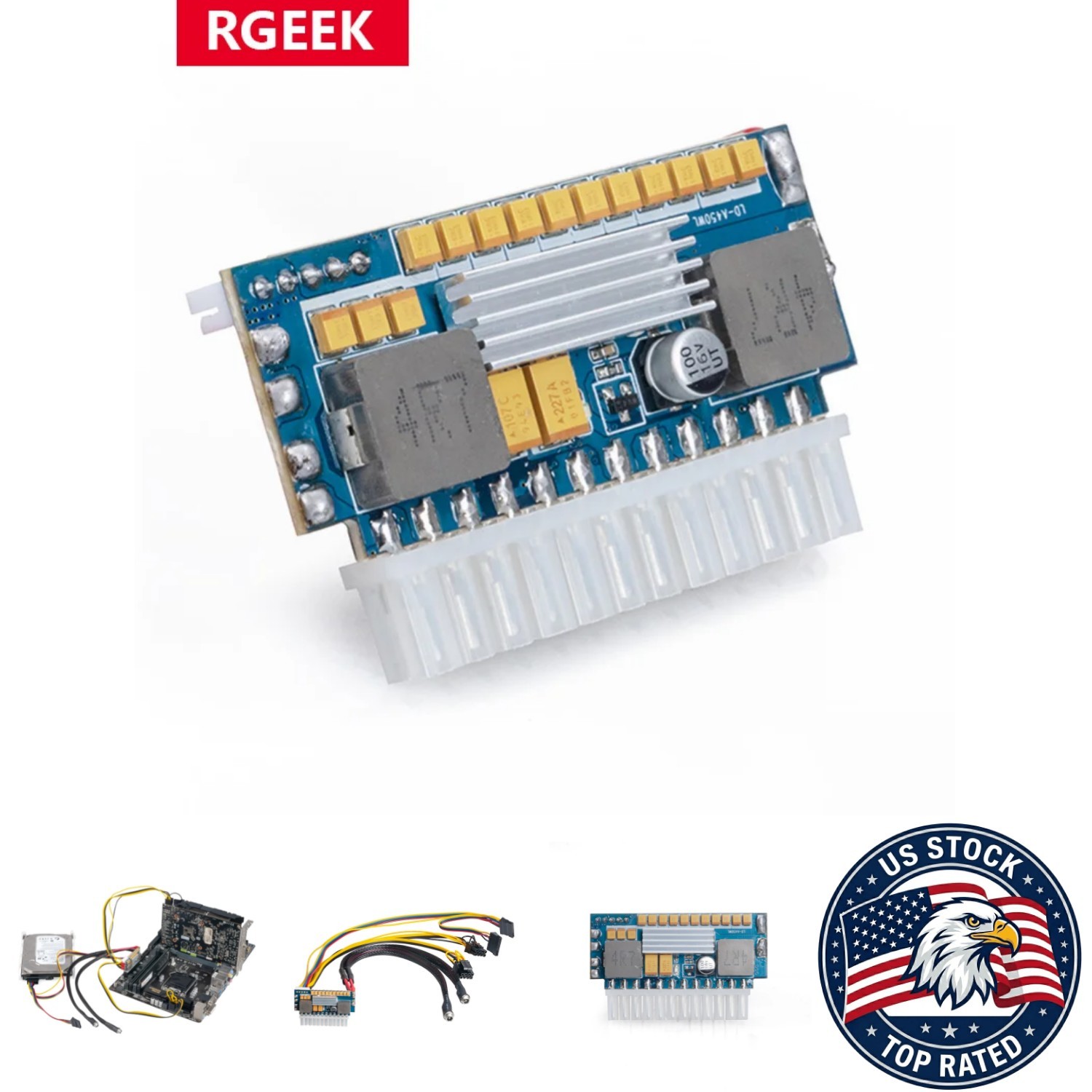 450W 12V DC ITX Pico PSU Active PFC Full Modular 20Pin Interface for Server