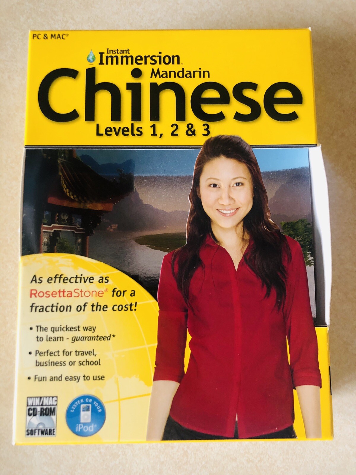 Learn Speak Mandarin Chinese Instant Immersion CD Levels 1 2 3 PC MAC Language