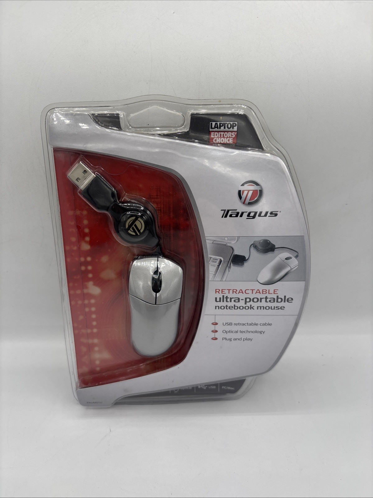 Targus Retractable Ultra Portable Laptop Mouse PAUM01U Mini Optical Mouse New